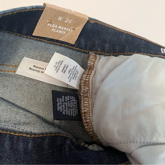 Madewell Flee Market Flares Jeans size 26 new mid wash button fly - Picture 7 of 10